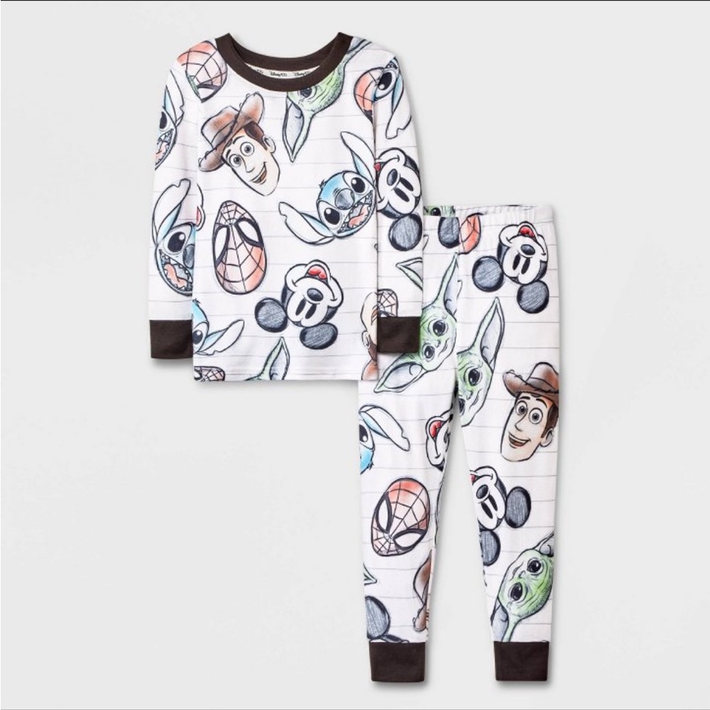 Disney 100 Character Mash Up Target Toddler Pajamas 12 months